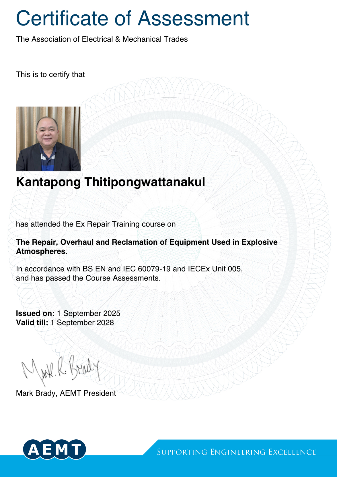 Certificate of Assessment